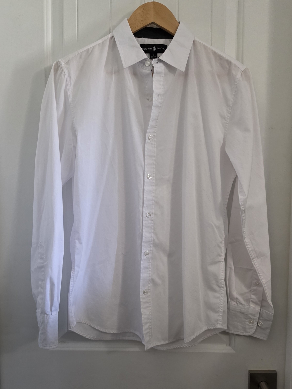 Beverly Hills Polo Club White Button Down Contrast Cuff Shirt – Size Small - Picture 3 of 10